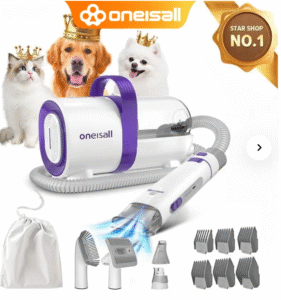 ชุดดูแลขนสัตว์เลี้ยง 6-in-1 พร้อมเครื่องดูดฝุ่นในตัว