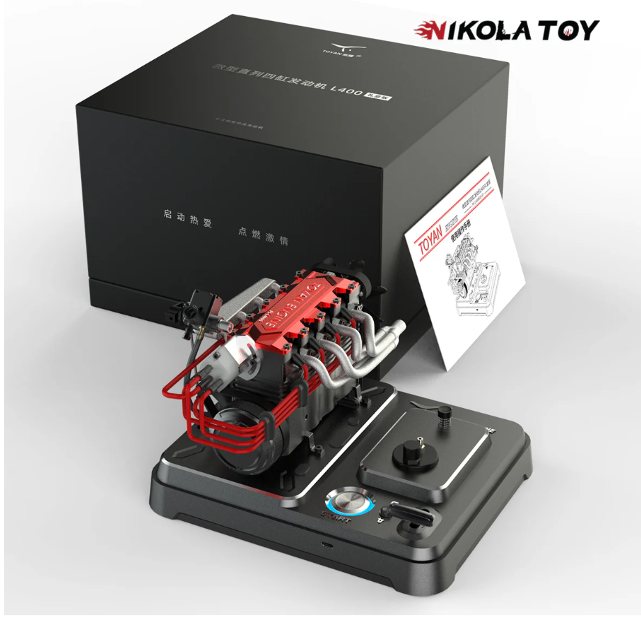 🔥 NikolaToy™ Toyan L400 เครื่องยนต์จิ๋วสันดาปภายใน – ชุดของขวัญพรีเมียม ความลงตัวระหว่าง “งานวิศวกรรม” และ “ศิลปะแห่งกลไก”