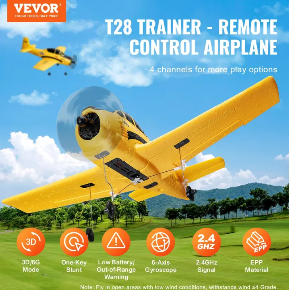 ✈️ เครื่องบินบังคับวิทยุ VEVOR RC Plane ความถี่ 2.4GHz