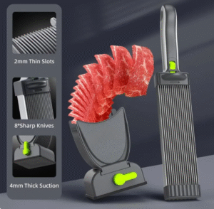 ครื่องหั่นเนื้อแบบใช้มือ ปรับความหนาได้ 2 หรือ 4 มม. 🥩 เหมาะสำหรับหั่นเนื้อวัว หมู แกะ เพื่อทำบาร์บีคิว ชาบู หรืออาหารโฮมเมด อุปกรณ์คู่ครัวที่ช่วยให้คุณเตรียมวัตถุดิบได้สะดวก รวดเร็ว และสวยงามทุกชิ้น! 🍖💪